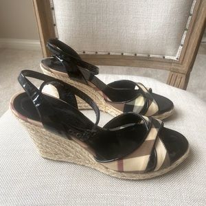 Burberry❤️‍🔥 Authentic Espadrille Wedges Sandals Size8 | IT 38